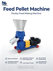 Machine à granulés d'aliments pour animaux, équipement de traitement des aliments agricoles, broyeur de céréales avec trémie - Product Image 5