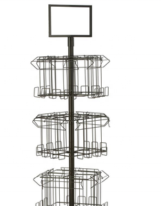 ชั้นวางสินค้าโลหะแบบหมุนได้ 4 ทิศทาง สำหรับร้านค้าปลีก 32 ช่องใส่การ์ด/การ์ดอวยพร รุ่น Arritec ATMX8453 ชุบ/ทาสี  แบบกำหนดเอง - Product Image 5