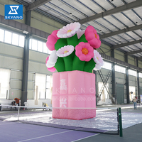 Pot de fleurs gonflable Bouquet géant Alice Artwork Flower pour la décoration publicitaire