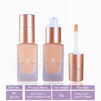 Rose-fond de teint et correcteur naturel, Look de haute qualité, fond de teint à base de sérum végétalien mat et imperméable