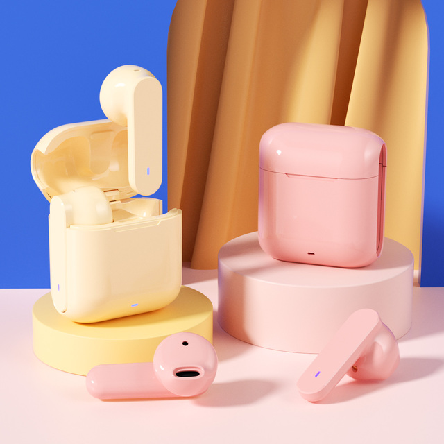 TWS Wireless Mini Earbuds World's Smallest BT 5.1 Earphones Wide-Range Connection Touch Control Built-in Mic JL IPX4 LED
