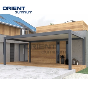 Thối bằng chứng pergola nhôm ngoài trời 12x20 tán <span class=keywords><strong>gazebo</strong></span> 4x4 nhôm gỗ có thể thu vào mái pergola chân đế Kit pergola - Product Image 5