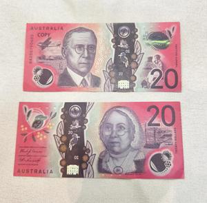 Tiền giấy đạo cụ Úc, tiền giấy giả thực tế, dùng làm đạo cụ phim, mệnh giá 20, 50, 100 đô la Úc - Product Image 2