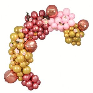 Kit de globos de látex metálicos cromados Arco Atmósfera Decoración Accesorios Suministros para fiestas Círculo de metal Kit de arco de globo desmontable - Product Image 6