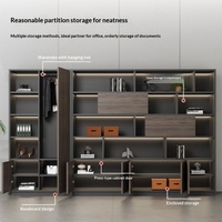 WJG-238X Armoire de rangement moderne en bois avec serrure et 4 étagères, fabriquée en Chine/Taïwan, bibliothèque et casier d'archives