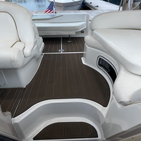 Tapis de sol en mousse EVA imitation teck pour plateforme de bain et cockpit de bateau Sea Ray Sundancer 290 (1997-2001), style SeaDek MarineMat, auto-adhésif