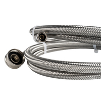 Tuyau d'alimentation en eau pour lave-vaisselle en acier inoxydable 304 tressé, flexible, résistant aux éclats, connecteur d'entrée