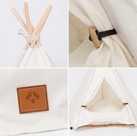 Tipi pour animaux de compagnie pour petits chiens ou chats, tente portable, lit douillet pour chiot, maisonnette lavable pour chien ou chat avec coussin