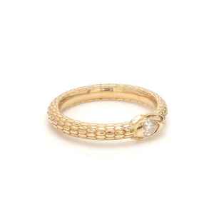Novedades en Joyería Fina, Anillos de Serpiente con Diamantes Incrustados en Oro Puro de 14k, Diseño Minimalista Moderno, Anillos Delicados para Mujer con Corte Ovalado de 0.25ct - Product Image 3
