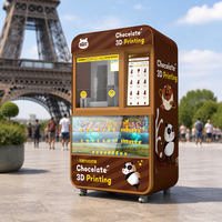 Imprimante à chocolat 3D en libre-service 24h/24, imprimante à chocolat entièrement automatique, kiosque de vente, système de paiement multiple pour les entreprises