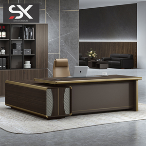Ông chủ chủ tịch quản lý bàn văn phòng bàn ghế kết hợp đơn giản hiện đại sang trọng ý nghĩa cao lớn lớp gỗ mô-đun Ông Chủ - Product Image 1