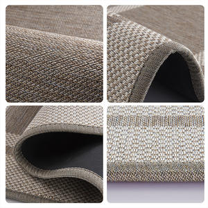 Alfombra de cocina rectangular tejida con marco dorado, antideslizante, resistente al aceite y a las manchas, para restaurante o cocina. - Product Image 2