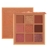 Palette de fards à paupières nude 9 couleurs, effet mat et scintillant, tons terreux, maquillage pour les yeux, cosmétiques imperméables, vente en gros, marque privée
