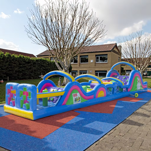 Parcours d'obstacles gonflable interactif et coloré, équipement <span class=keywords><strong>de</strong></span> jeu avec une capacité <span class=keywords><strong>de</strong></span> 500 kg, matériau PVC, taille personnalisable - Product Image 4