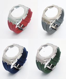 15710 version offshore boîtier en acier avec bracelet en caoutchouc fluoré pour GA2100 GA2110 <span class=keywords><strong>CASIOak</strong></span> haute qualité pièces de montre en gros kits mod - Product Image 4