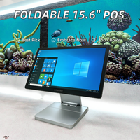 Sistema POS LIVERDOL Personalizable con Ventanas Plegables de Aleación de Aluminio, Terminal con Pantalla Táctil Capacitiva Win11 sin Ventilador para Tiendas Minoristas