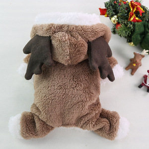 Christmas Pet <b>Clothes</b> Thick Fleece Warm Dog <b>Cat</b> Hoodie Reindeer Costume Autumn Winter Apparel <b>For</b> Small Dogs - Product Image 4