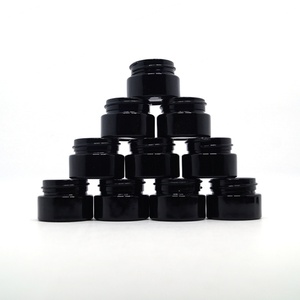 Bocaux de stockage en verre noir anti-UV de 5 ml, rechargeables, pour crème cosmétique, avec couvercle à vis en plastique - Product Image 5