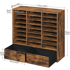 24 ngăn bằng gỗ Văn Học tổ chức với có thể điều chỉnh ngăn kéo mail SORTER cho lớp học hộp thư phòng tắm giấy tổ chức - Product Image 2