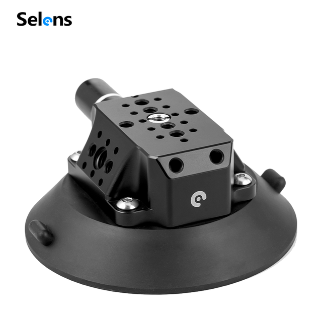 Selens 3 4.5 6 Inch Heavy Duty Car Hand Pump Vacuum Suction Cup Base Mount with 1/4 3/8 Thread for Camera Photography Equipment