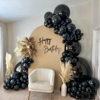 Boule miroir gonflable géante noire, grosses boules brillantes, sphères métalliques chromées réfléchissantes, ballons pour décorations de fêtes de mariage