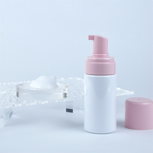 Hot Bán 50Ml Cổ Frosted Màu Hồng Lash Chai Dầu Gội Tùy Chỉnh Lông Mi/Mặt Làm Sạch Sang Trọng Rỗng Bọt Bơm Chai Với Bàn Chải - Product Image 1
