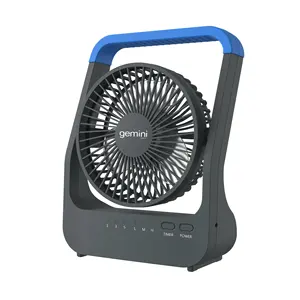 Thiết Kế Đơn Giản Bán Buôn Usb / 4 Cái D Loại Pin Hoạt Động 5-Inch Hand Carry Desk Fan Cho Ngoài Trời