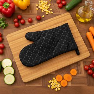 Maniques de cuisine en coton imprimées, imperméables et épaissies, résistantes à la chaleur pour la cuisson au four et l'isolation micro-ondes - Product Image 1