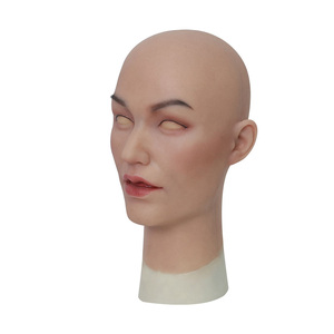 Masque facial en silicone réaliste avec maquillage, masques faciaux féminins pour cosplay, travestissement, transgenre - Product Image 3