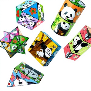 Cubo Mágico Panda <span class=keywords><strong>3D</strong></span> Estéreo Mini de Plástico para Aliviar el Estrés y Entrenar el Cerebro, Juguete para Niños de 0 a 24 Meses, Venta al Por Mayor Transfronteriza - Product Image 1