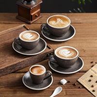 Ensemble à café en céramique rétro exquis Tasse personnalisée Soucoupe Espresso Cappuccino Latte Écologique Passe au lave-vaisselle Tasse