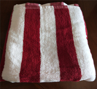 Premium Oversized Luxury 100% Cotton Jacquard Woven Bath Towels Custom Terry Cloth Double Sided Striped Personalized Beach Towel