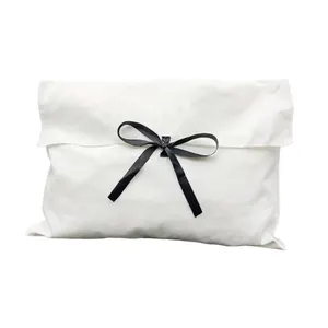 Custom Logo Printed Fashion Organza Envelope Cotton Flannel Dust Velvet Bag