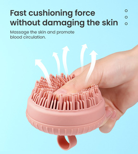 Custom Logo Silicone Pet Shampoo <b>Brush</b> Soft Bristle Dog Cat Bath Grooming <b>Brush</b> <b>Scalp</b> <b>Massager</b> BPA Free OEM ODM - Product Image 6