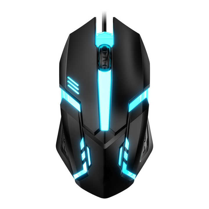 Mouse Gaming dengan kabel lampu RGB, Mouse kantor ringan 1600 DPI, Mouse  Laptop, komputer, Desktop, lampu