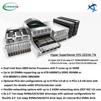 Supermicro Hyper SuperServer SYS 222HA TN 2U Serveur AI monté en rack Double processeurs Intel Xeon 6900 Series 8 baies NVMe à échange à chaud