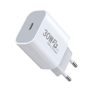 30W GaN PD Charger With QC3.0 Dual Type C Ports Fast Charging <b>Universal</b> <b>Adapter</b> White - Product Image 3