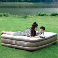 Matelas pneumatique pour lit Queen, simple ou double, avec pompe intégrée, lit gonflable portable et pliable pour le camping