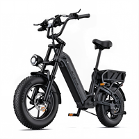 Vélo électrique longue portée avec pneus larges 16*4.0, batterie au lithium 7 vitesses, moteur brushless 750W, couple de 75N.m, moteur de moyeu avant, freinage hydraulique