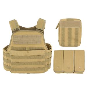 คู่ปลอดภัยที่กําหนดเอง RTS Tan Molle พร้อมอุปกรณ์เสริมที่ถอดออกได้ยุทธวิธีการรักษาความปลอดภัยป้องกันยุทธวิธีเสื้อกั๊กแผ่นผู้ให้บริการสําหรับชาย - Product Image 4