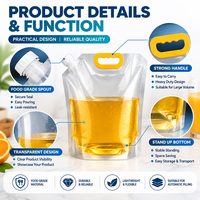 Sacs à boisson liquide réutilisables personnalisés de 8 oz, 16 oz, 32 oz, sacs en plastique pour boissons, sacs à jus en vrac de qualité alimentaire sans BPA, avec bec verseur, Doypack