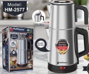 Macchina per Tè Elettrica Hoffmans Heavy Duty Stile Samovar, Capacità 1.0L+2.0L, <span class=keywords><strong>Infusore</strong></span> in Acciaio Inox per Tè Concentrato - Product Image 3