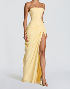 Nouvelle Arrivée 2026 Robe de Soirée Longue Sexy à Fente et Épaules Dénudées, Taille Froncée, Moulante pour Femme, pour Soirées, Clubs et Cérémonies - Product Image 2