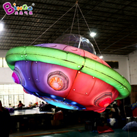 Reklam Şişme Uzaylı Sahne Malzemeleri Ledli Özel Şişme Gezegen Çılgın UFO Dev Şişme Uçan Daire Etkinlikler İçin