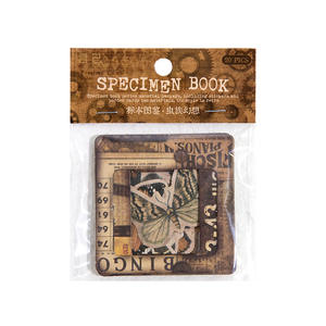 20 unidades/paquete muestras de datos un manual ilustrado serie Retro diario decoración Material papel con pegatinas 6 tipos - Product Image 1