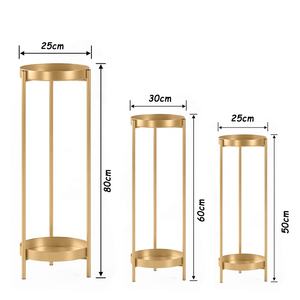 Étagère <span class=keywords><strong>pour</strong></span> plusieurs plantes 2 niveaux affichage plante Table jardin cadeaux <span class=keywords><strong>pour</strong></span> salon or métal Pots <span class=keywords><strong>de</strong></span> fleurs support <span class=keywords><strong>de</strong></span> plante - Product Image 2
