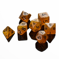 Ensemble de dés polyédriques créatifs en acrylique de 7 pièces pour les jeux de DND et de TRPG