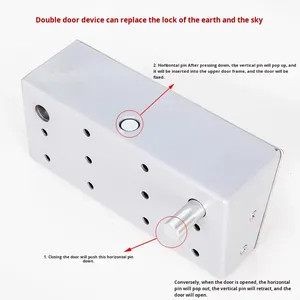 Thép không gỉ cửa chống cháy <span class=keywords><strong>Push</strong></span> Rod khóa cửa đôi đẩy thanh sửa chữa phụ kiện với thiết kế hiện đại cho đôi mở thoát - Product Image 4