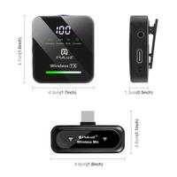Micrófono de Solapa Inalámbrico PULUZ para Teléfono Móvil Tipo C, Receptor Tipo C y 4 Micrófonos