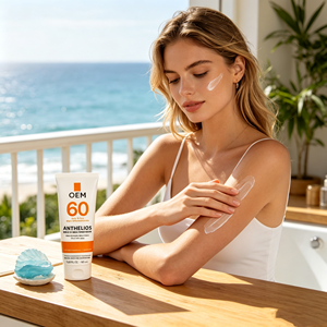 Crème solaire laiteuse à large spectre SPF60 OEM, sans parfum, résistante à l'eau pendant 80 minutes, lotion pour le visage et le corps 50 ml - Product Image 5